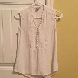 H&M Sleeveless Cream Blouse